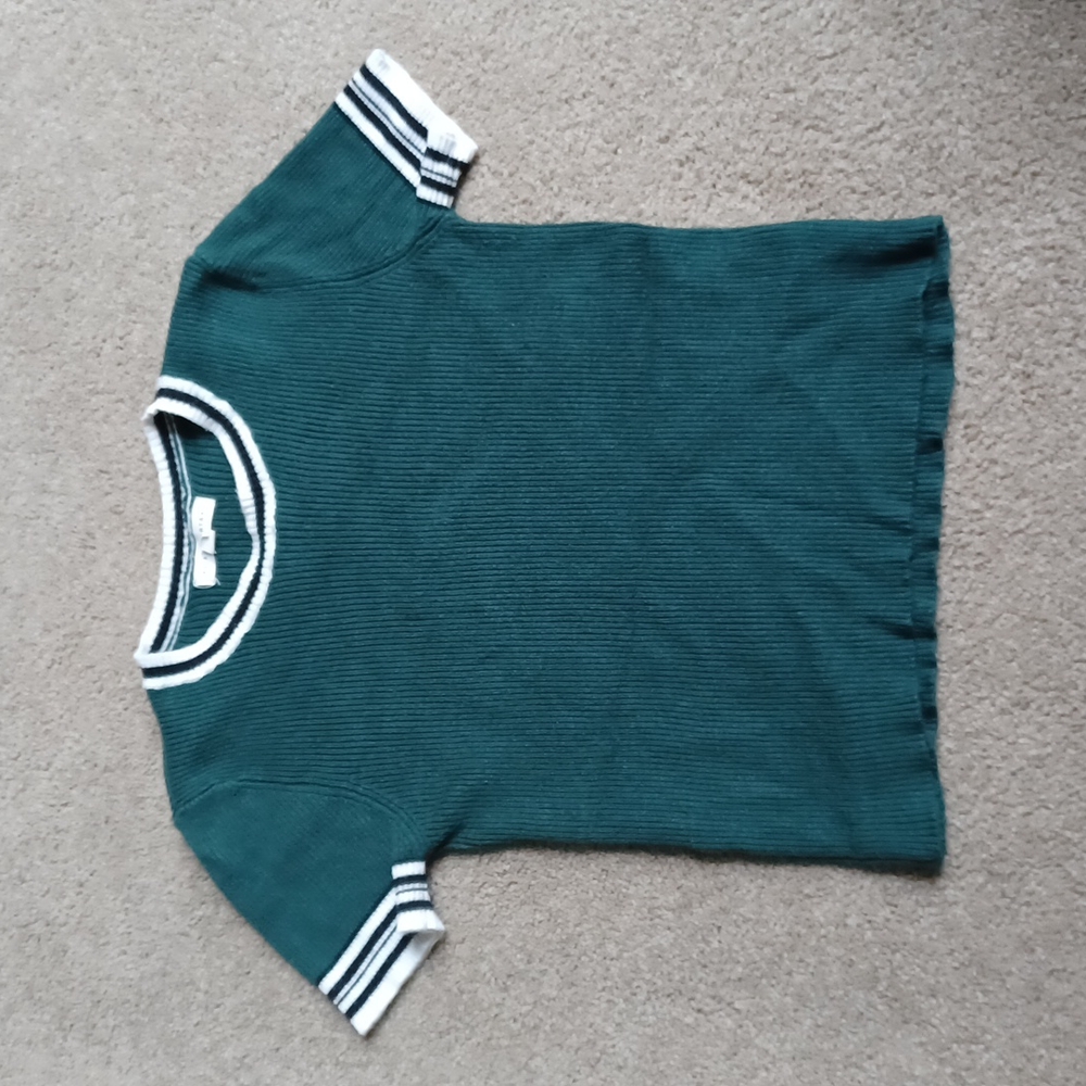 PacSun green cropped knitted tee, medium